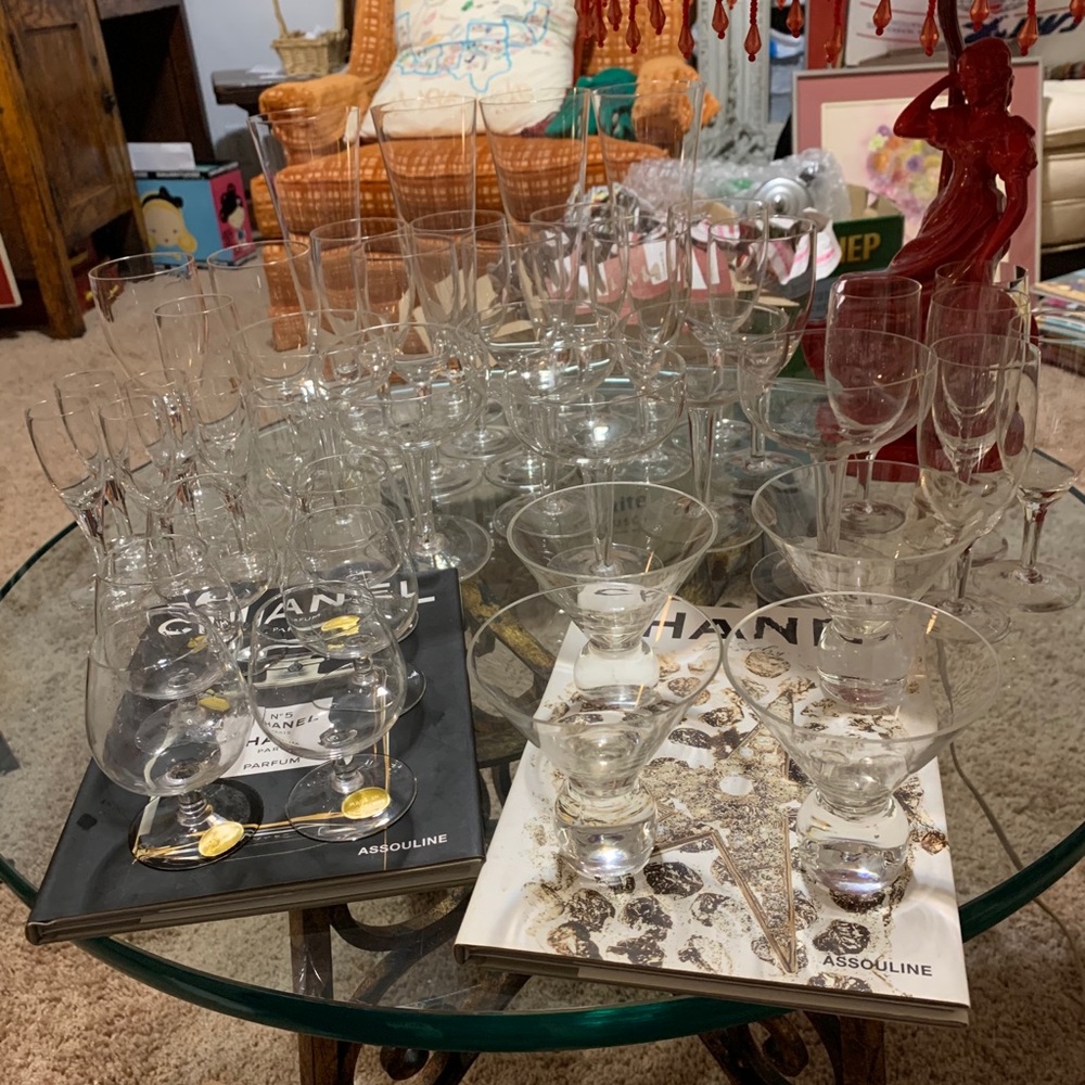 Gorgeous 44 piece antique stemware f/ Yugoslavia